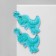 Acrylic earrings "dinosaurs" X-ray, green-blue in silver
