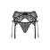 Panties and belt for stockings Softline Collection, black color, size s/m