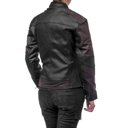 Women's leather jacket Teacher Wax, size XXS-2
