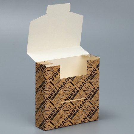 Box a gift folding envelope, packaging, "Best Man", 15 x 15 x 4 cm-4