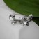 Brooch "Extra-shaped butterfly", white-green color in silver