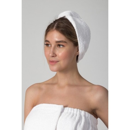 SUCH STOPS SAME AND I: PAREO towel 68*150cm+Chalma, White, 100%HL, 320 g/m2-5