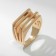 Ring metal "trend" stripes, color gold, size 16