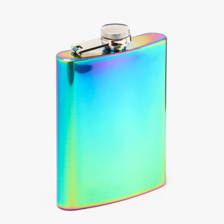 Flaw for alcohol and water "Gradient", stainless steel, gift, army, 240 ml, 8 oz 928048
