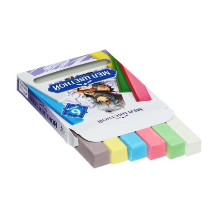 Chalk color "anime", 6 pieces, in a cardboard box with a Euro suspension-2