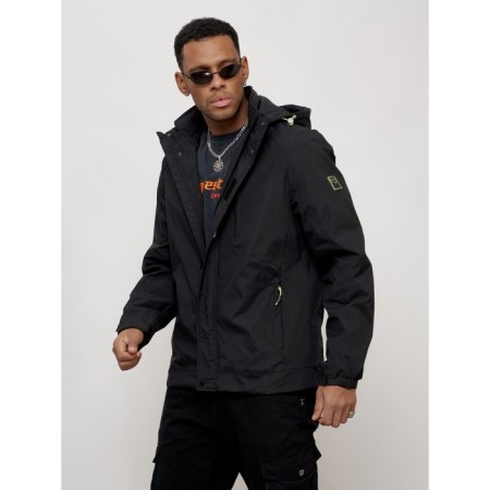 Sports male jacket, size 48, black color-5