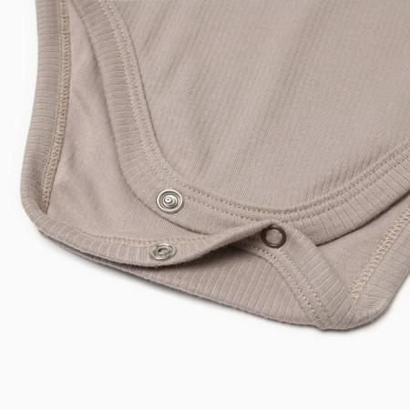 Body baby with long sleeve, gray color, height 74-3