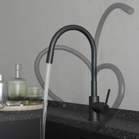 MILARDO MEAL M01BL0FM05 kitchen mixer, pour 241 mm, flexible surge, black matte-2