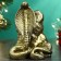 Figure "Snake of Crystalian" gold, 12x6cm