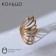 Ring "Wings" fairy -tale, gold color, dimensionless