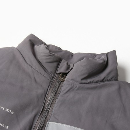 Warm vest for boys, gray color, height 104-110 cm-1
