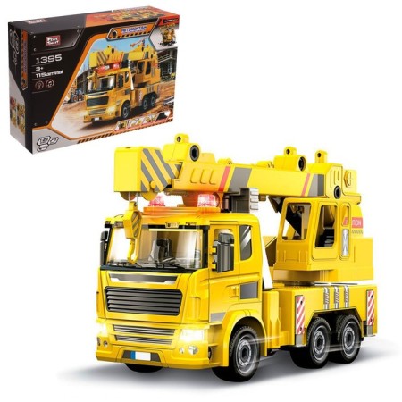 The designer of the screw "Construction crane", 115 parts, light and sound effects