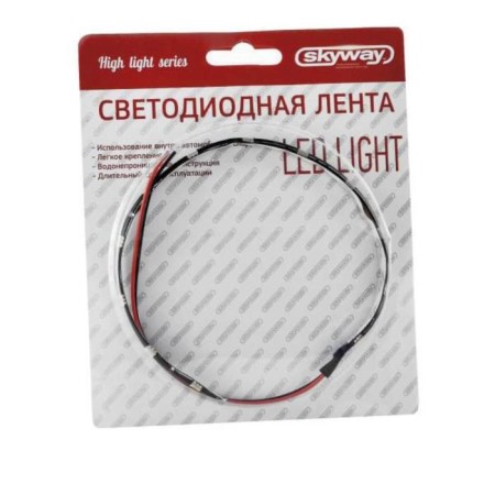LED automobile tape 12 V, 12 SMD diodes, 30cm, white light, Skyway, S03201002-1