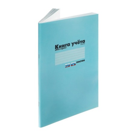 A4 accounting book, 96 sheets in a cage, cardboard cover, blue-5