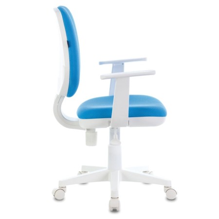 Brabix Fancy MG-201W children's chair, with armrests, white plastic, blue TW-55-2