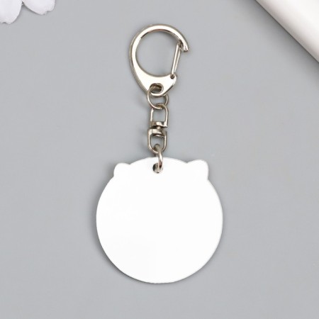 Acryl keychain "Fox with a glass" 4x3.8 cm-2
