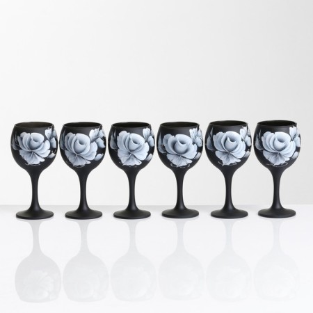 Set of glasses for the wine "rose" 6 pcs, 220 ml, mix-3