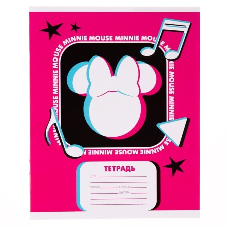 Notebook in a cage 24 sheets, 4 types of mix, cover coated cardboard, Minnie Mouse-4