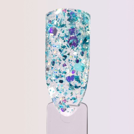 Heling gel, with sparkles, 3 phase, 8 ml, LED/UV, Blue-8