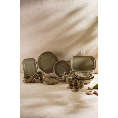 Bannered porcelain plate SL Home "Sandy Breeze", D = 21 cm, Beige Color-8
