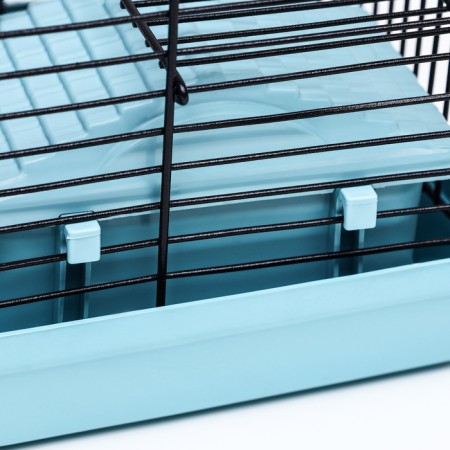 Mini cell for rodents "Pijon" No. 2, equipped, 27 x 15 x 16 cm, turquoise-14