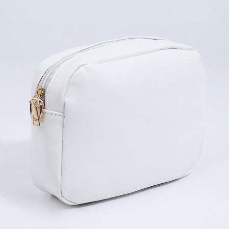 Bag Cross-Bodi with a zipper, white color-3