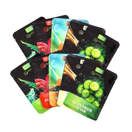 A set of moisturizing, fabric facial masks "SB Beauty", 10-8