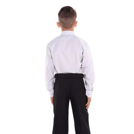 School shirt for a boy, gray color, height 128 cm-2