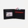 Male purse without fastening, compartment for coins, for cards, black color