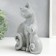 Souvenir Polystone "Cat with a kitten" gray 20x8.5x15.5 cm