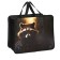 Folder with A4 handles, 330 x 260 x 75 mm, plastic, handle, calligrata "raccoon"