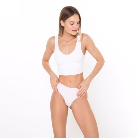 Panties female thongs seamless, pink color, size 42-44 (m)