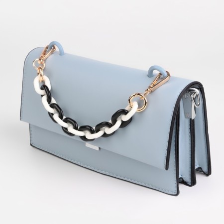 A chain for a bag, plastic, with carbines, 24 × 18 mm, 30 cm, black/white/gold color-2