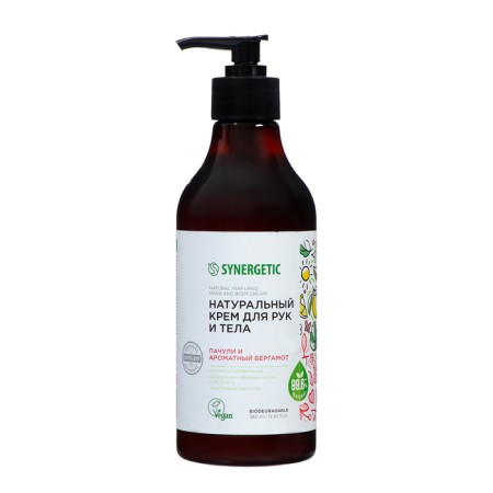 Hand and body cream natural Synergetic patchouli and fragrant bergamot, 380 ml