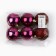 Christmas balls New Year, for the New Year, d = 6 cm., 6 pcs., Wine color
