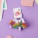 Hair elastic band "Lola" (set 4 pcs) flower, d-2.5 cm, white