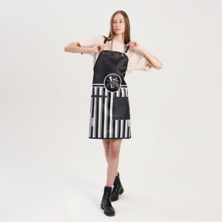 Apron for the master, black/white color-7