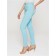 Women's jeans with a high landing CONTE ELEGANT SKINNY, size S, color Washed Aqua Blue