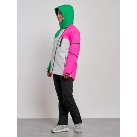 Ski suit female winter, size 46, pink color-8