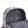 Youth backpack from textiles, 4 pockets, white/lilac color