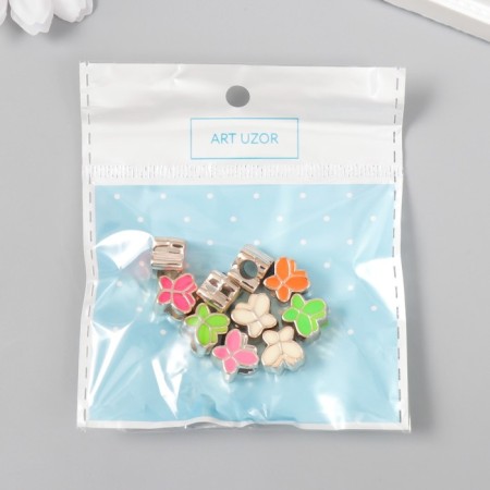 Beads for creativity Plastic "Butterfly Bright middle" mix set 10 pcs 1.1x1 cm-3