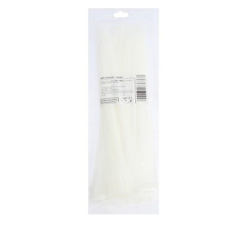 Nylon clamp, plastic, 4.8x300 mm, white, in packaging 100 pcs.-1