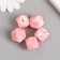 Busina silicone "polyhedron" pink jade d = 1.7 cm