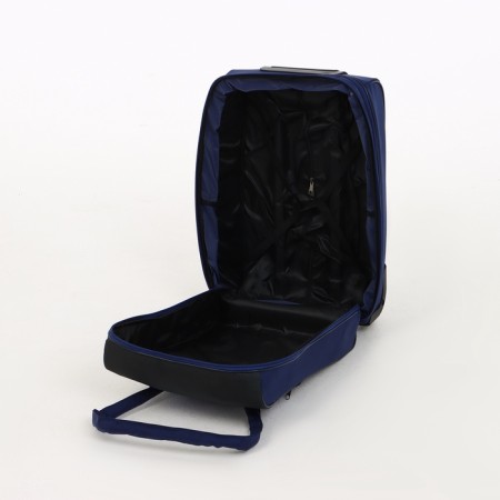 Small suitcase 20 ”, a road bag with a zipper, the color of a dark blue-8