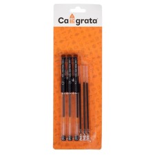 Set of gel pens, 0.5 mm, 3 pieces + 3 black rods