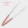 Forceps kitchen shares "brightness", 201 steel, 34 × 4.5 cm, red color