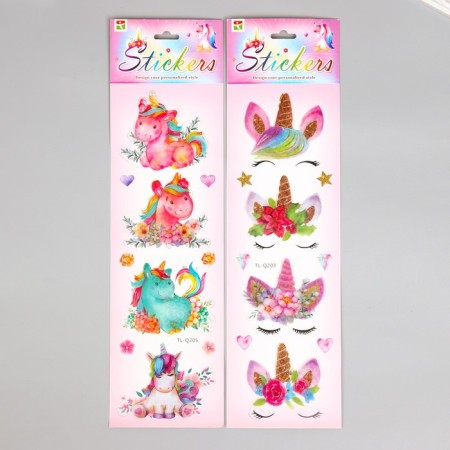 Stick paper, plastic "Unicorns" mix 43x12 cm-1