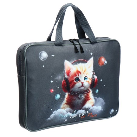 Folder with handles Textile A4, 370 x 280 x 60 mm, Stavia "Martian cat"-1
