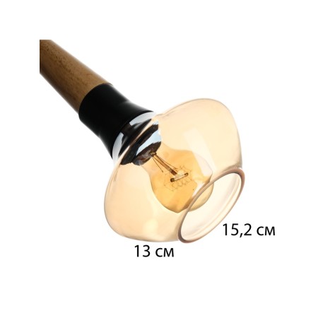 John Lamp 1x40W E27 Black/Brown 17.5x15.5x42 (142) cm-3