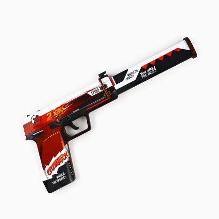 Wooden weapons, children's souvenir "red", pistol, 32 x 14 cm-1